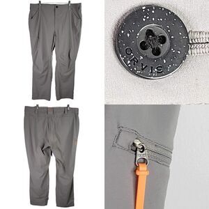 Orvis Performance Cargo Pants Mens 40X30 Gray Tech Hiking Stretch Wicking Hybrid